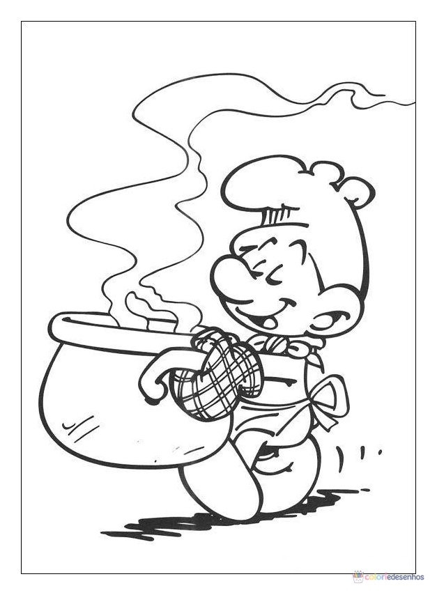 Smurfs para colorir