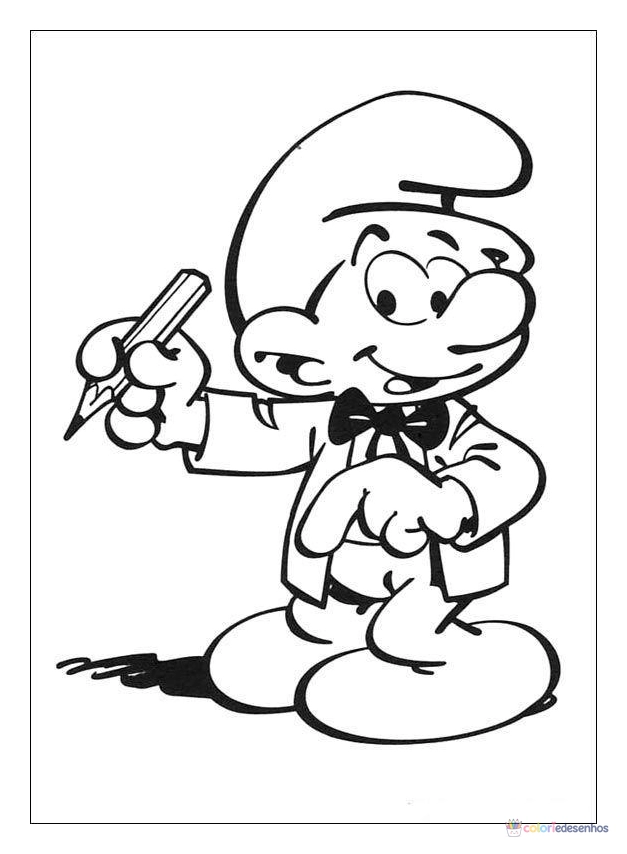Smurfs para colorir