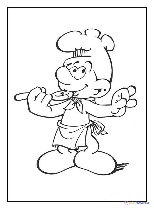 Smurfs para colorir