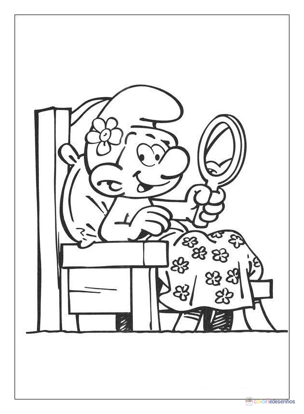 Smurfs para colorir