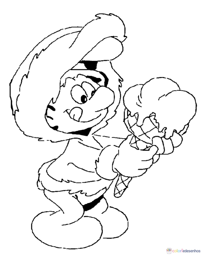 Smurfs para colorir