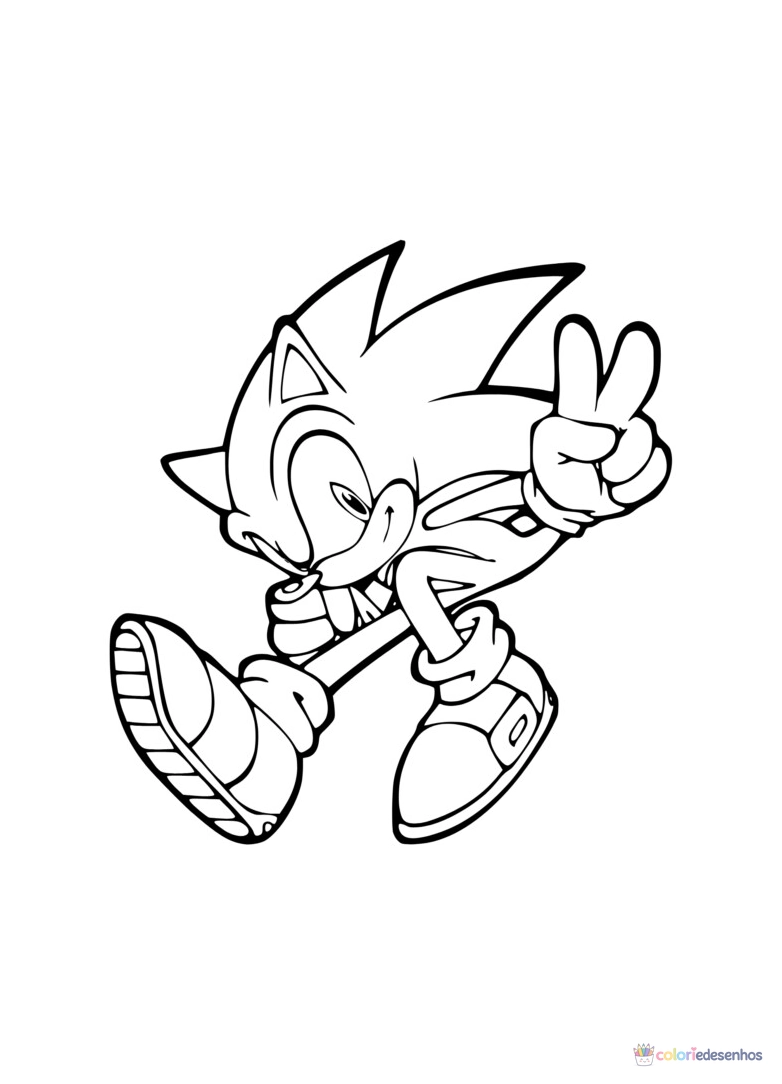 Sonic para colorir