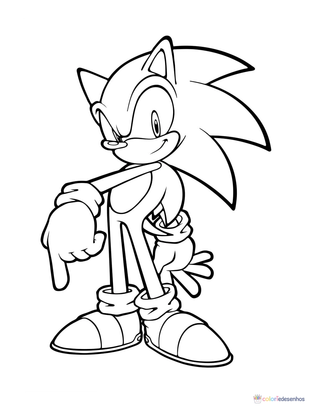 Sonic para colorir