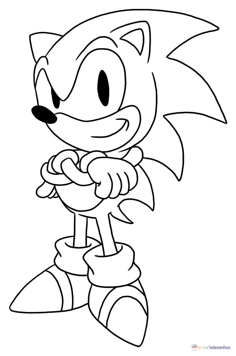 Sonic para colorir