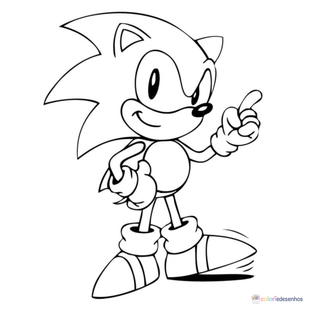 Sonic para colorir