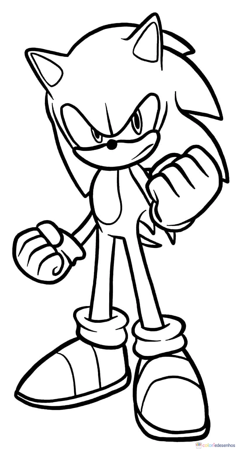 Sonic para colorir