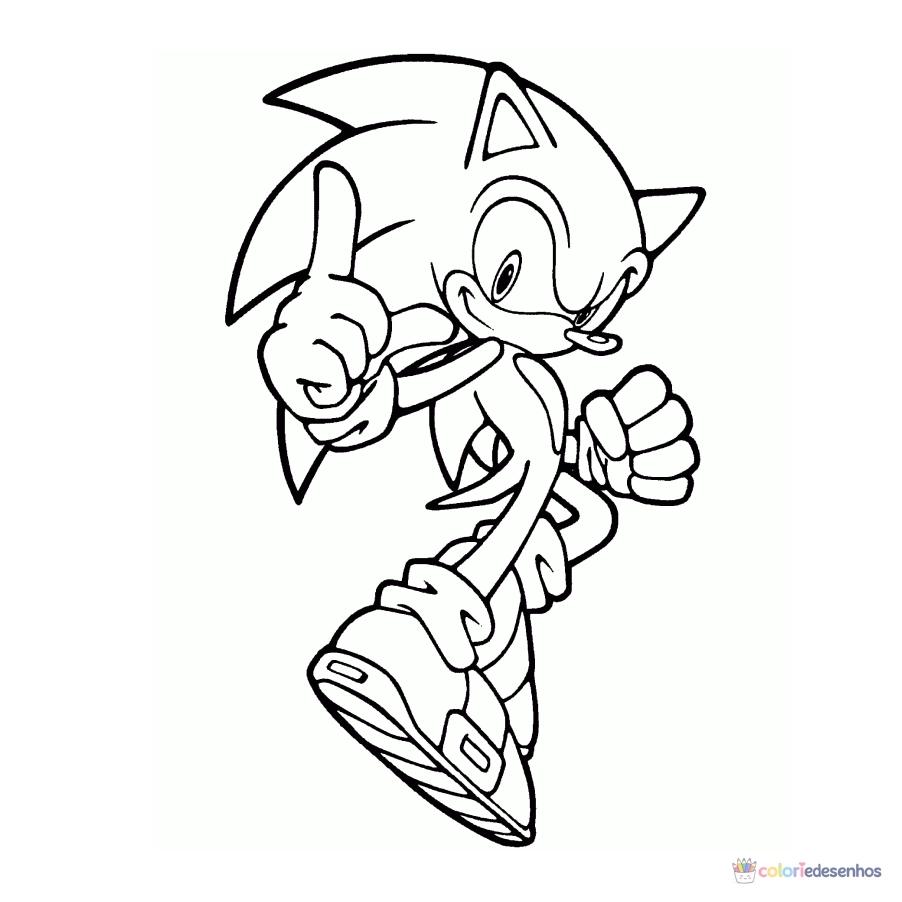 Sonic para colorir