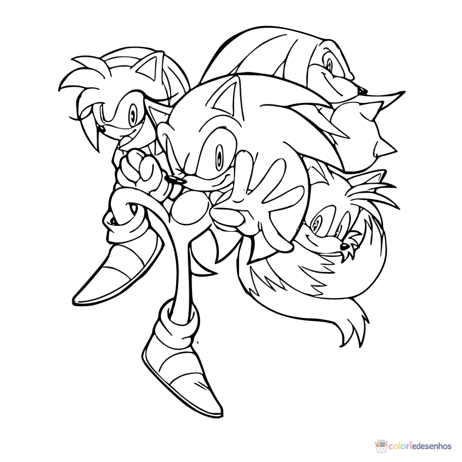 Sonic para colorir