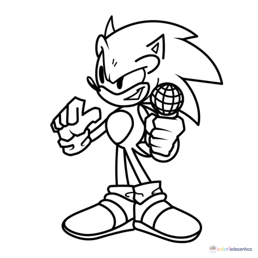 Sonic para colorir