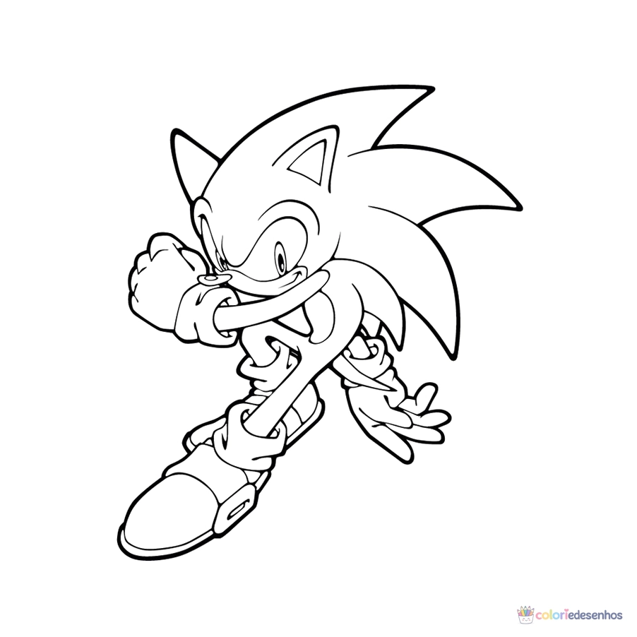Sonic para colorir