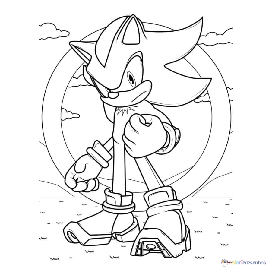 Sonic para colorir