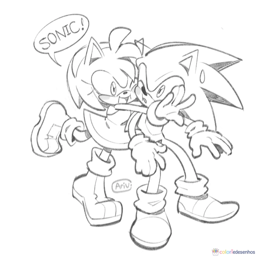 Sonic para colorir