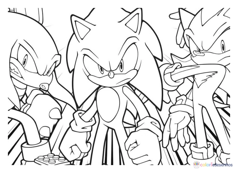Sonic para colorir