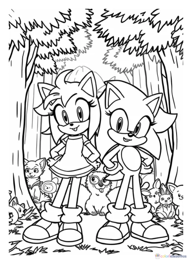Sonic para colorir