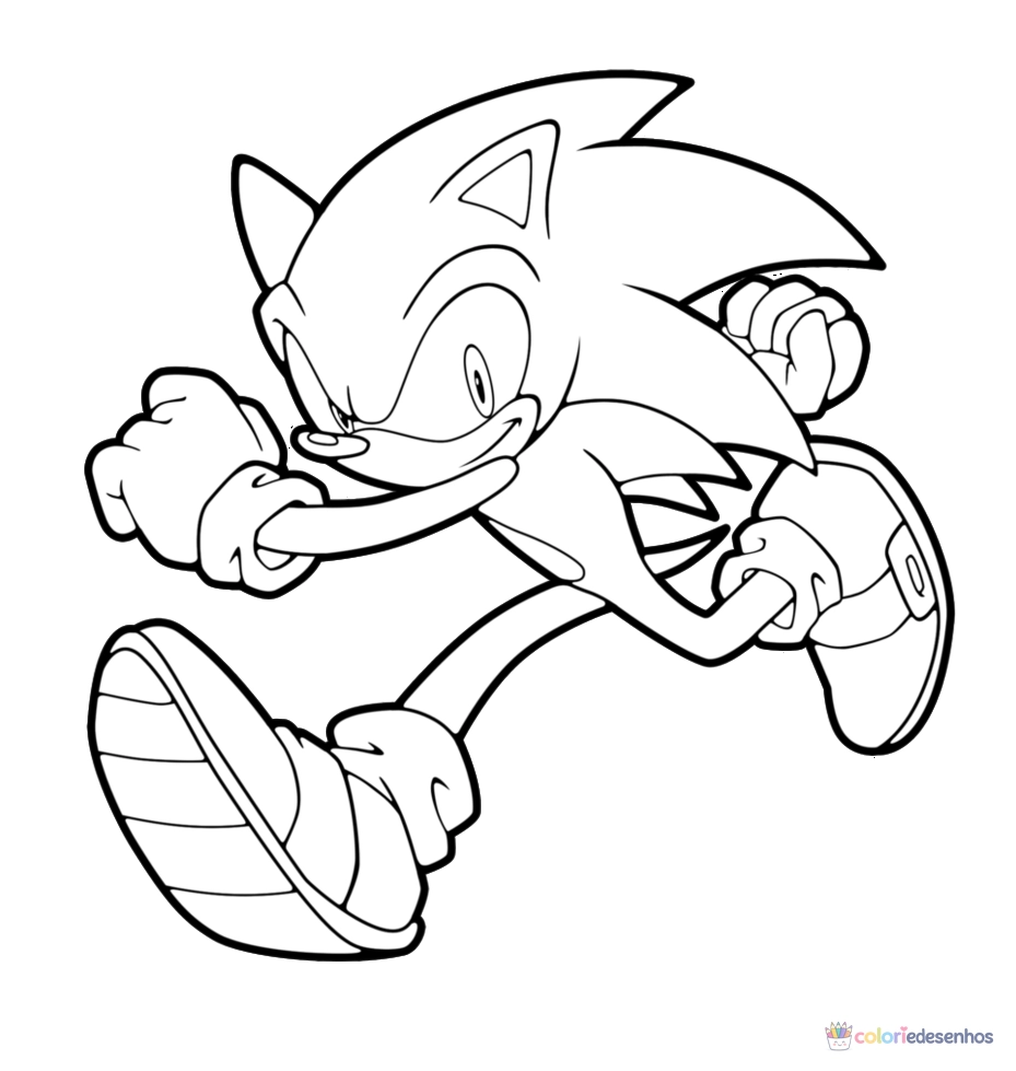 Desenhos de Sonic para colorir
