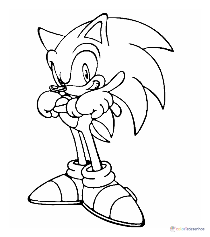 Sonic para colorir