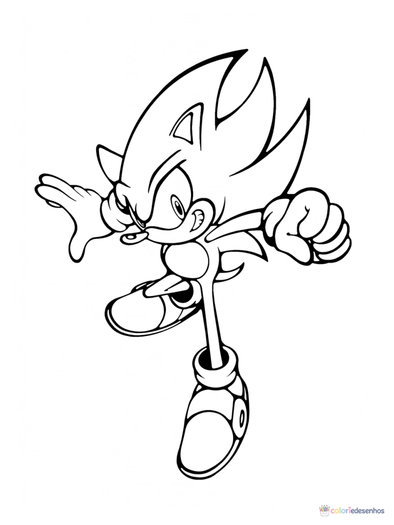 Sonic para colorir