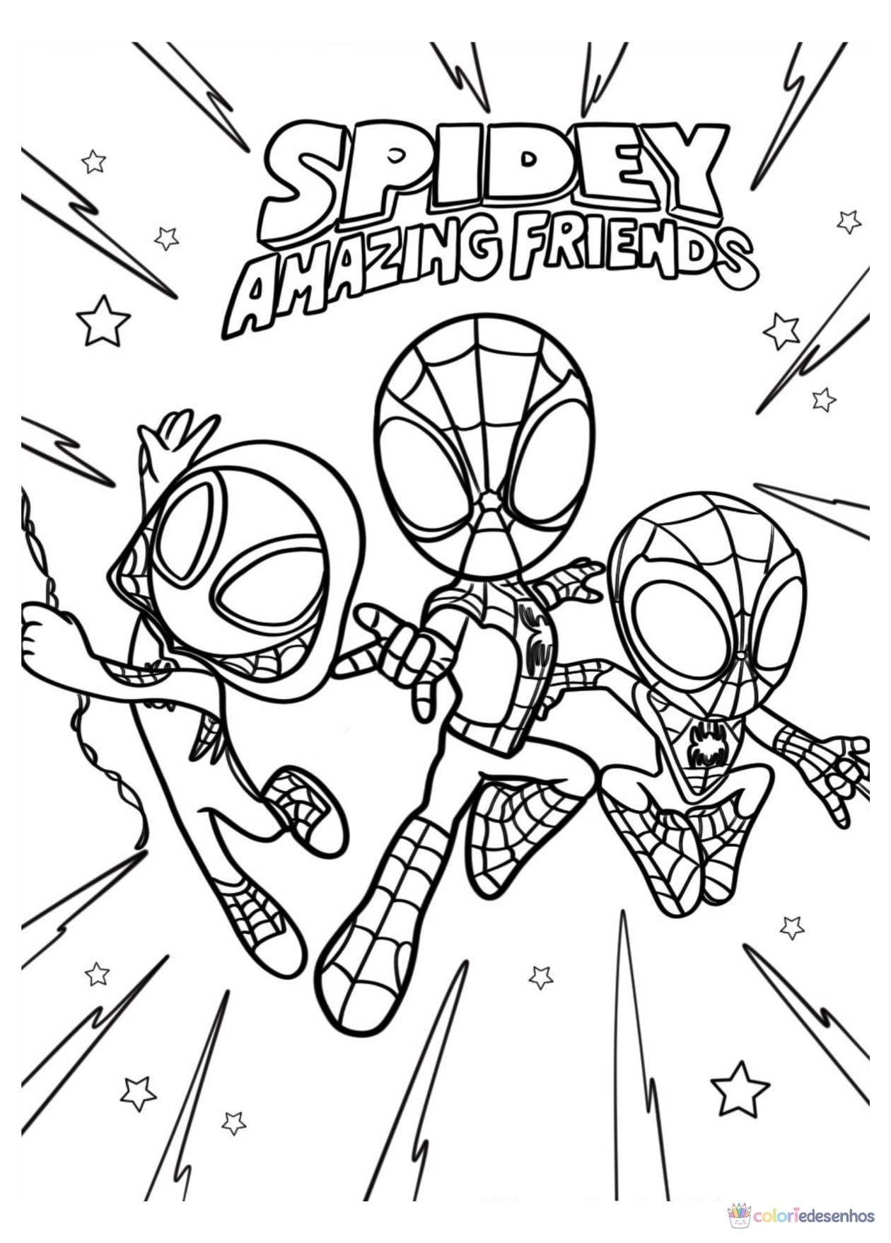 Spidey e seus Amigos Espetaculares para imprimir e colorir para colorir