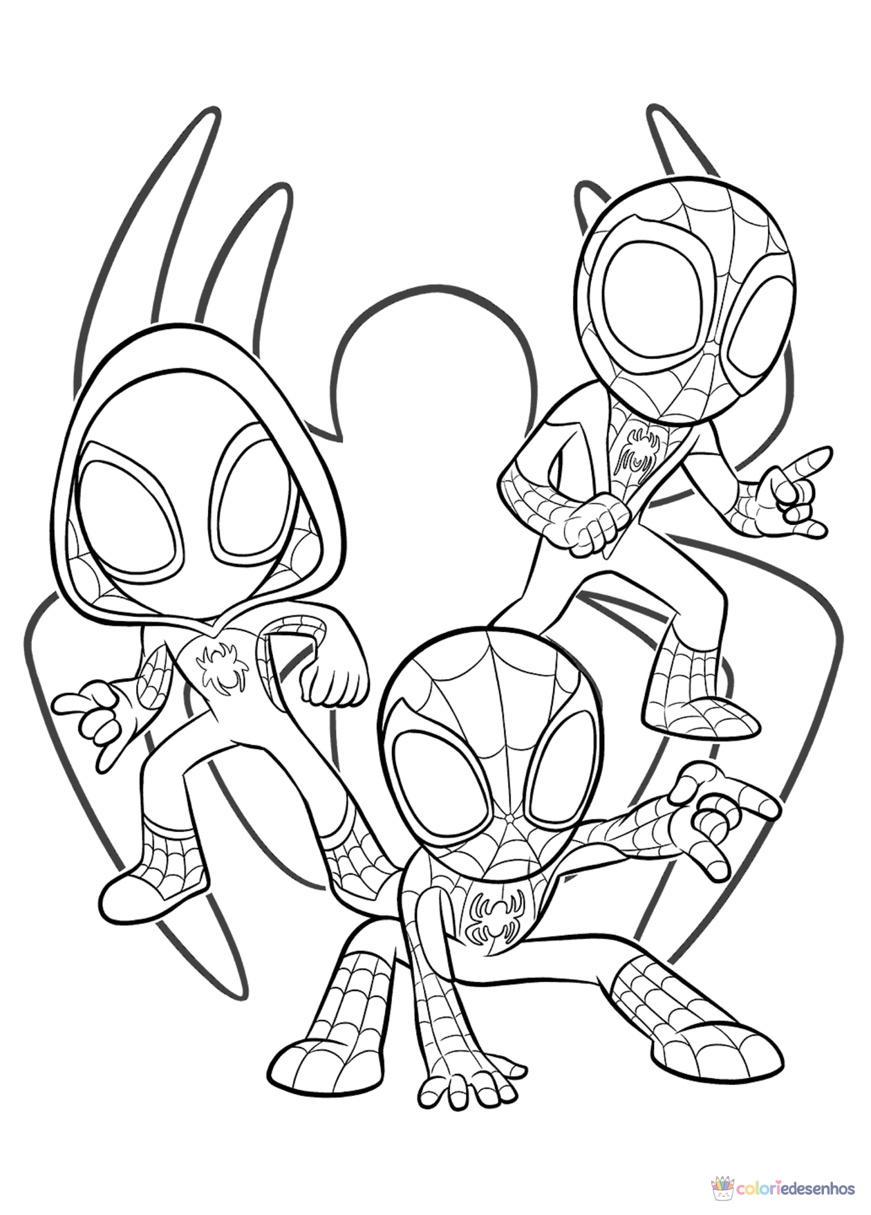 Spidey e seus Amigos Espetaculares para imprimir e colorir para colorir