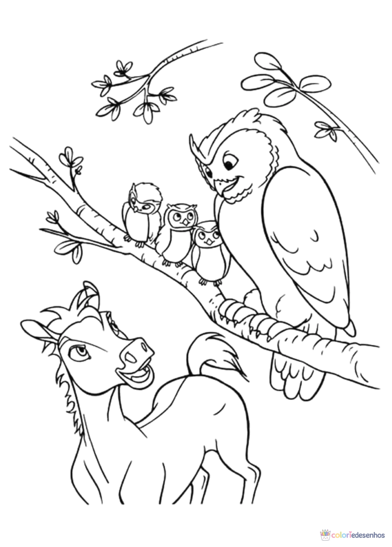 Spirit para imprimir e colorir para colorir