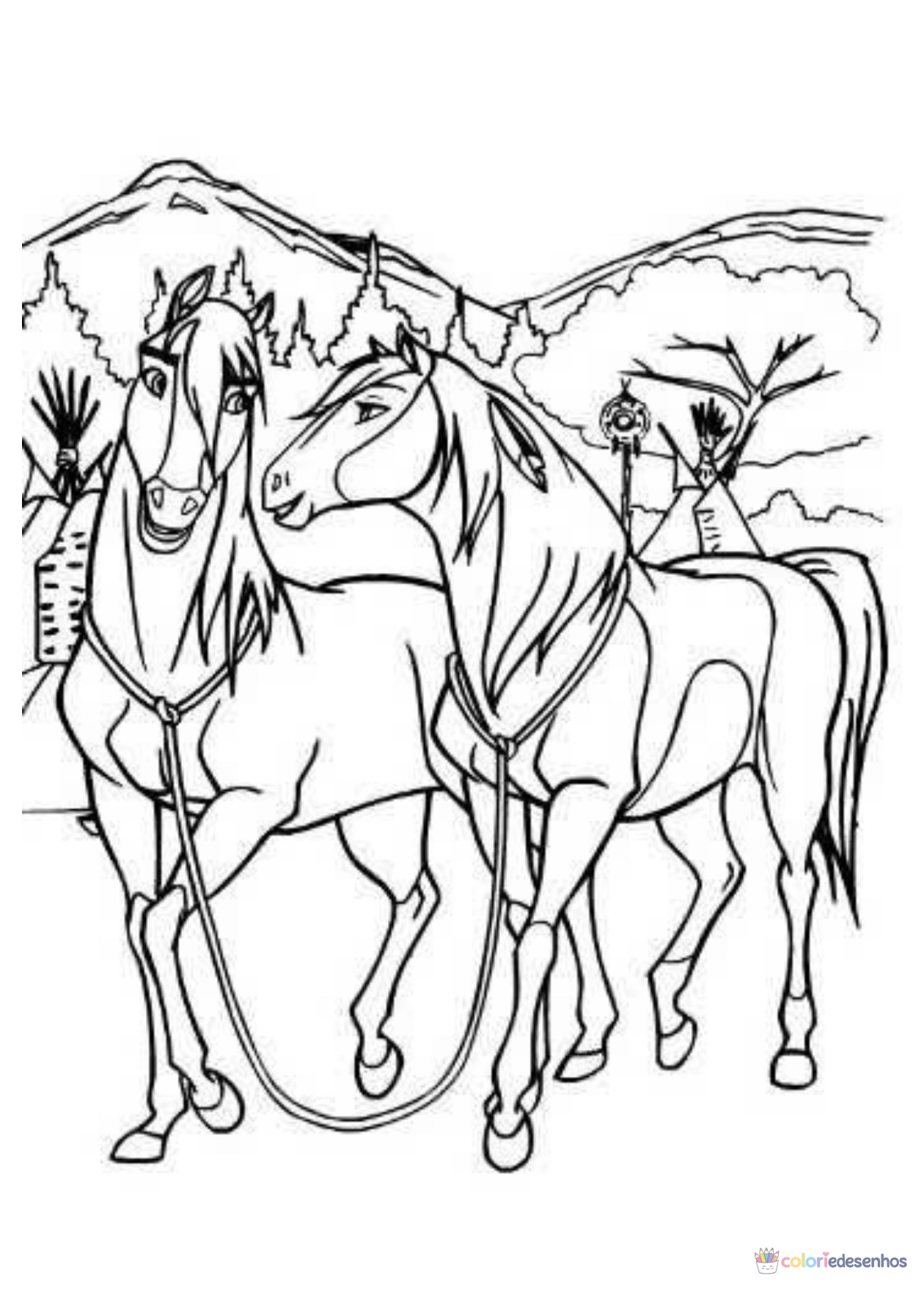 Spirit para imprimir e colorir para colorir