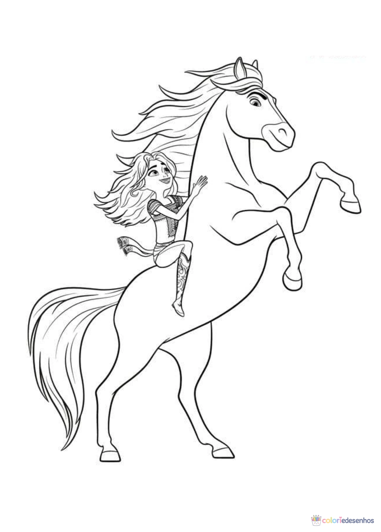 Spirit para imprimir e colorir para colorir