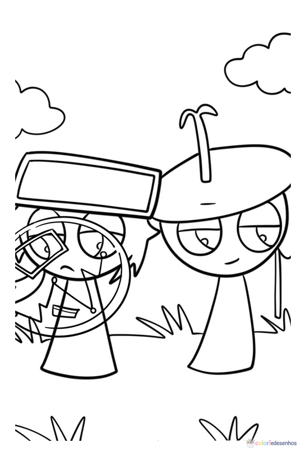 Desenhos de Sprunki para colorir