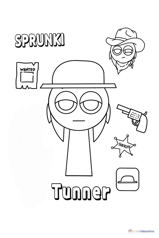 Sprunki para colorir