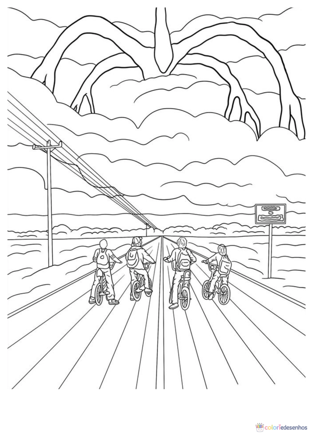 Desenhos de Stranger Things para colorir