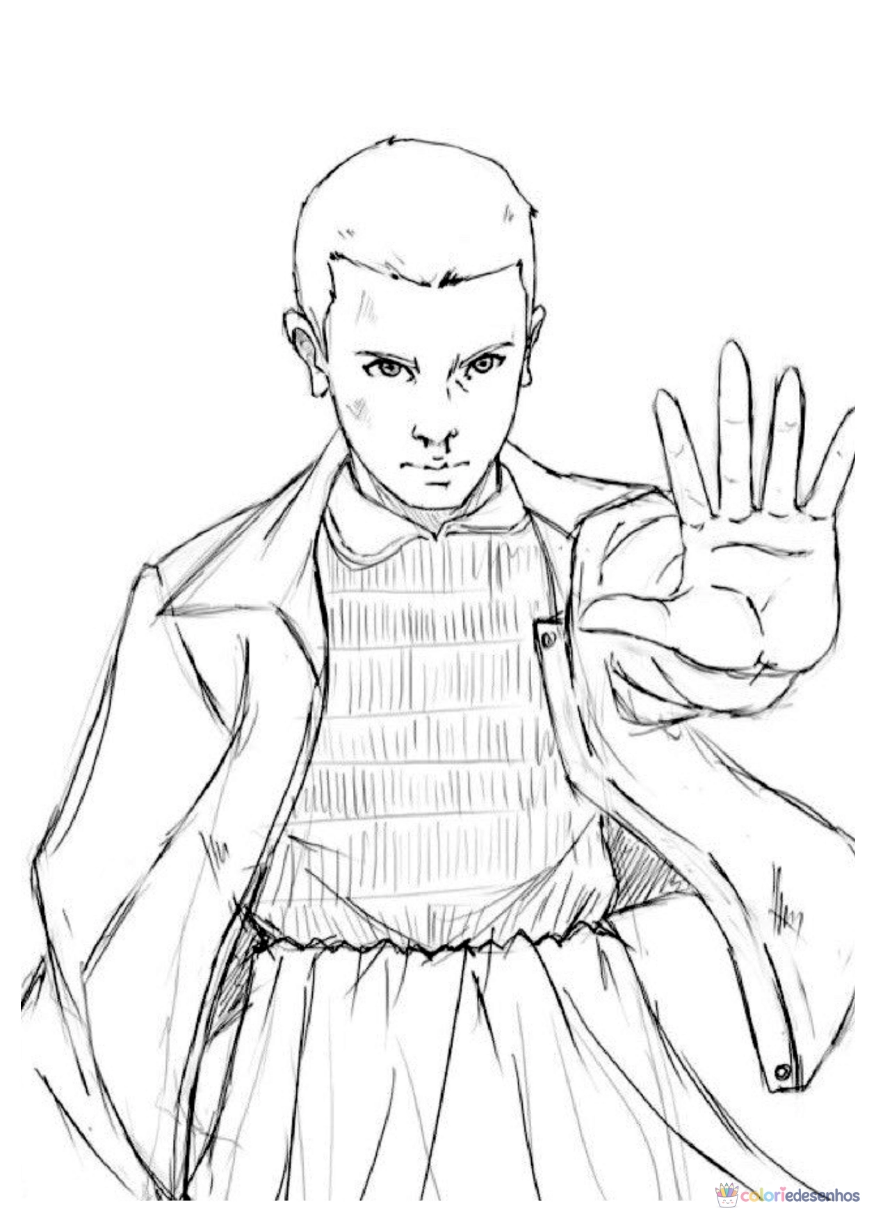 Stranger Things para imprimir e colorir para colorir