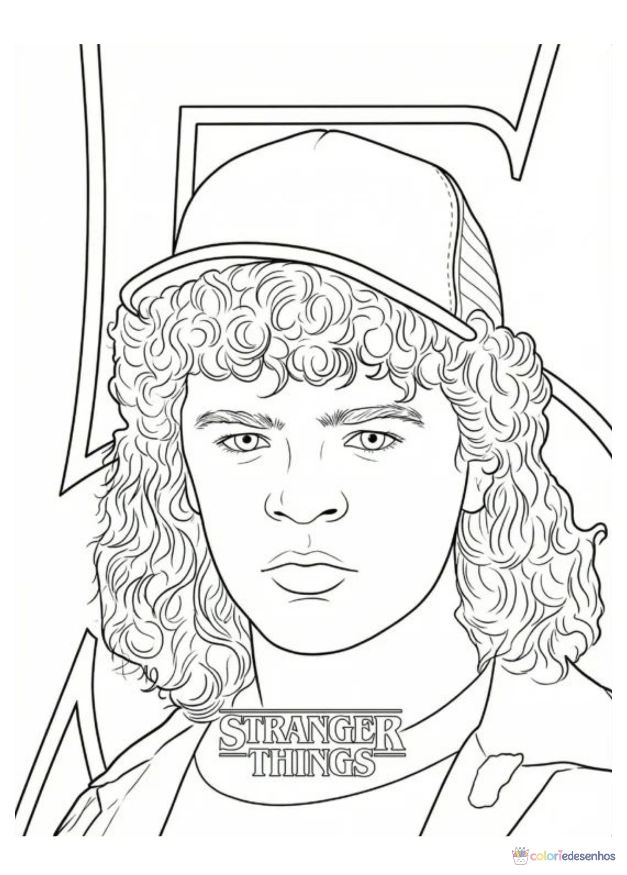 Stranger Things para imprimir e colorir para colorir