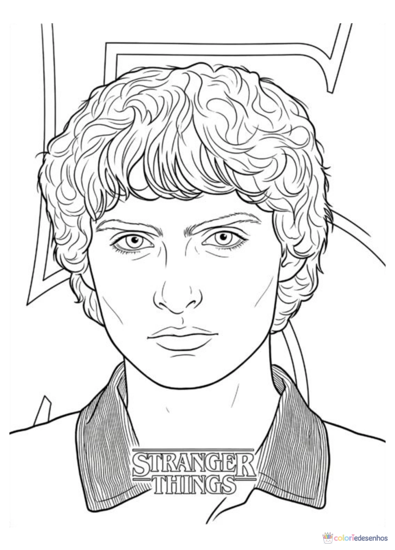 Stranger Things para imprimir e colorir para colorir