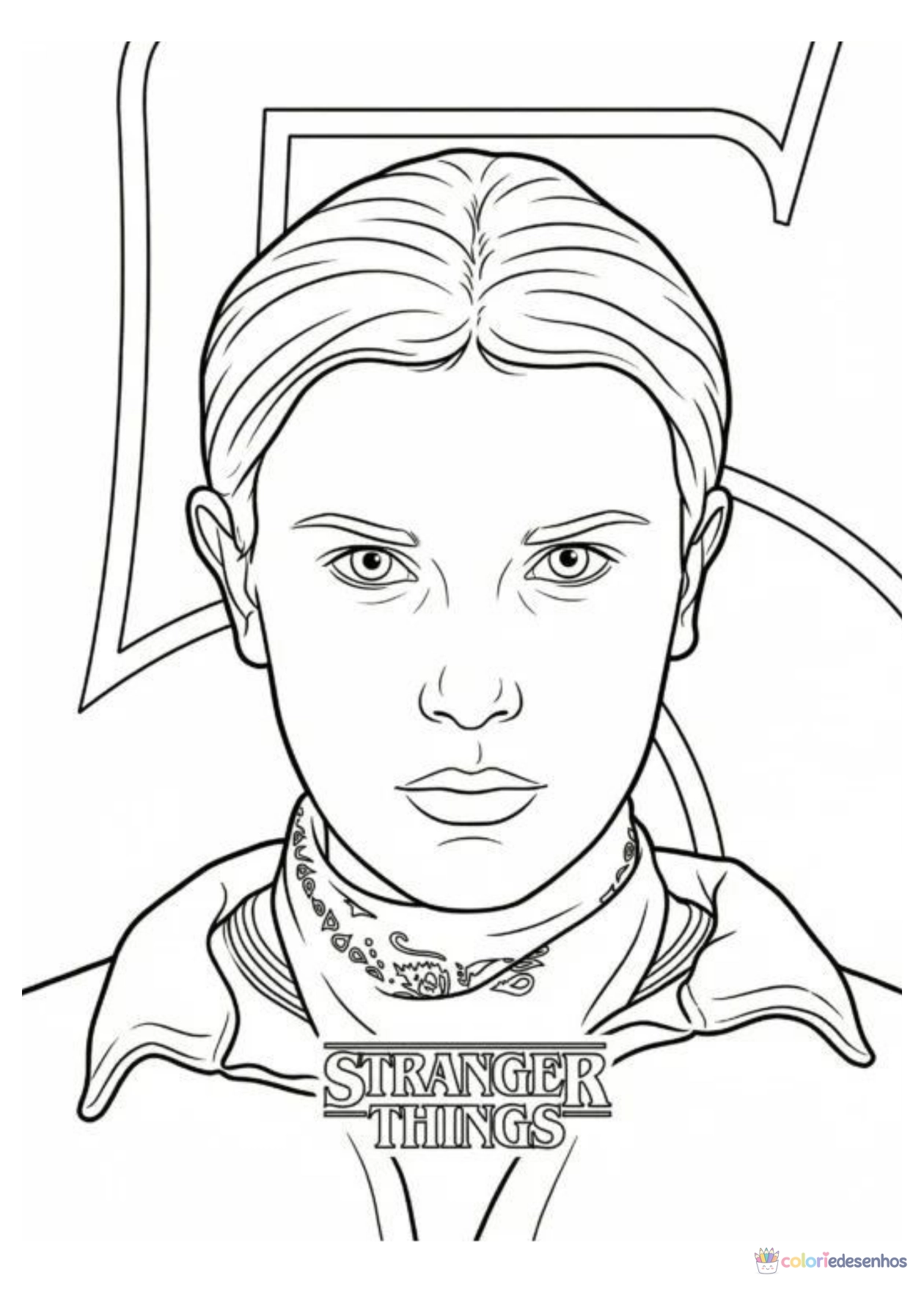 Stranger Things para imprimir e colorir para colorir