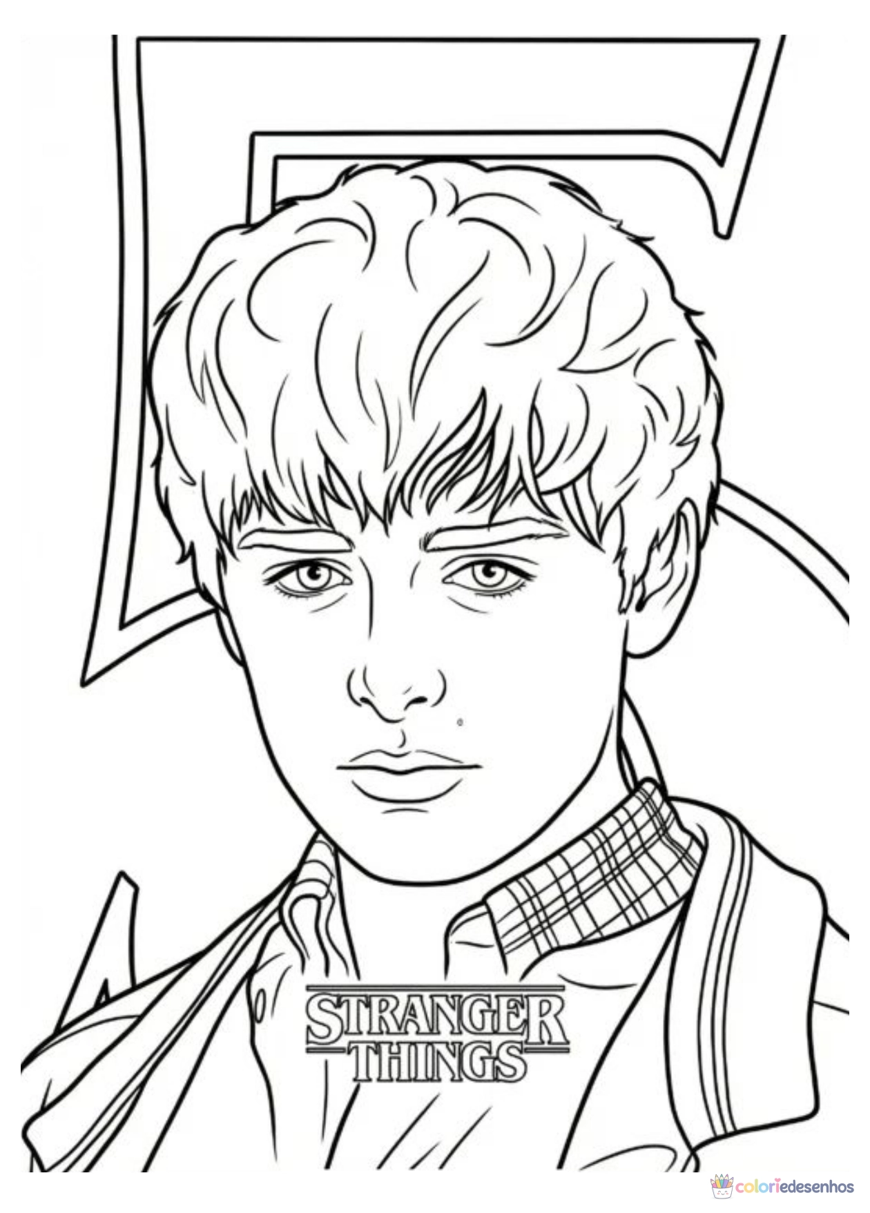 Stranger Things para imprimir e colorir para colorir