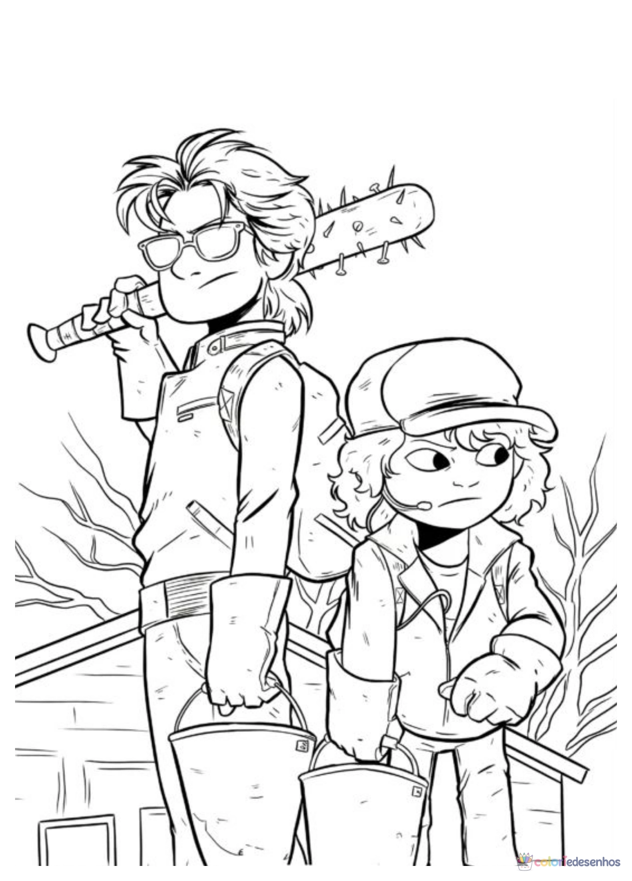 Stranger Things para imprimir e colorir para colorir