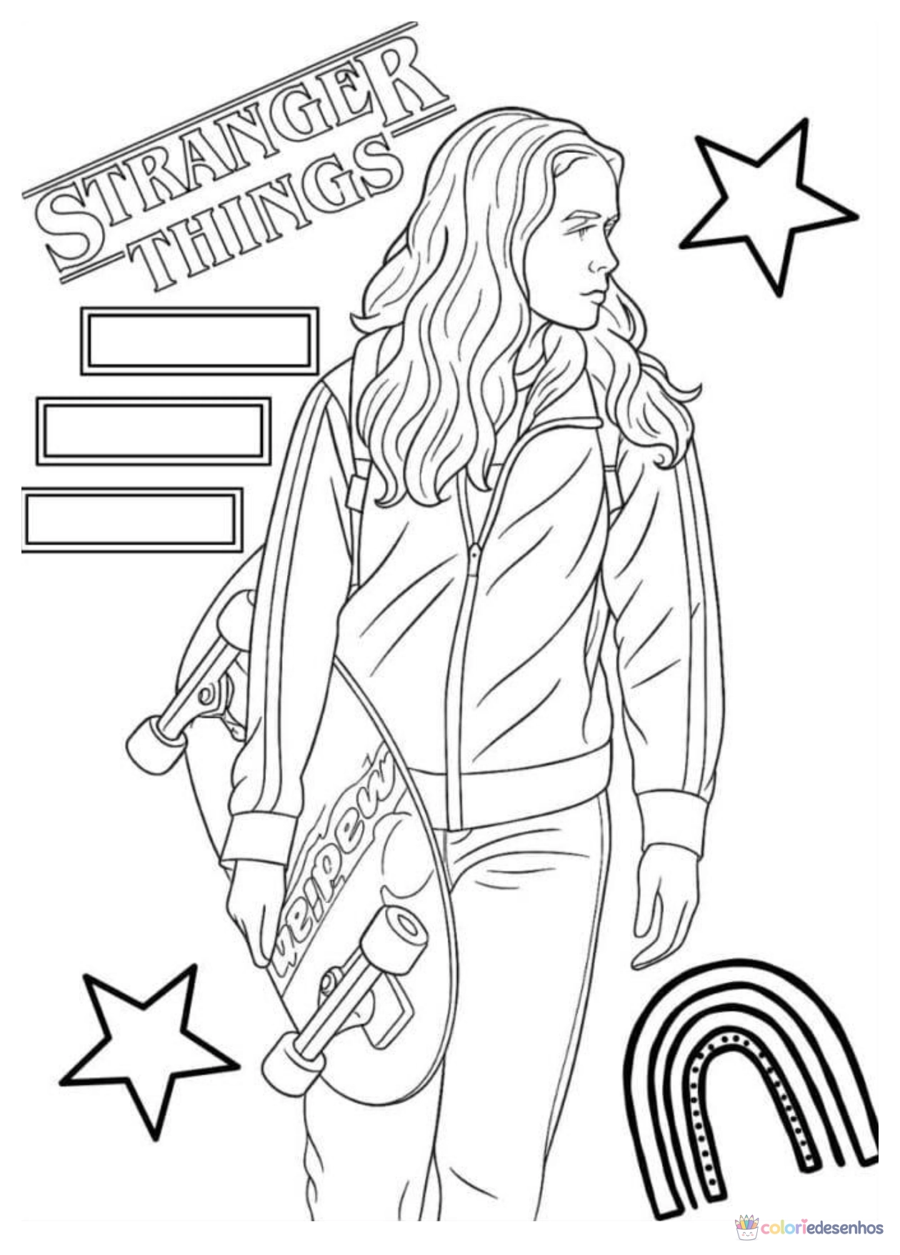 Stranger Things para imprimir e colorir para colorir
