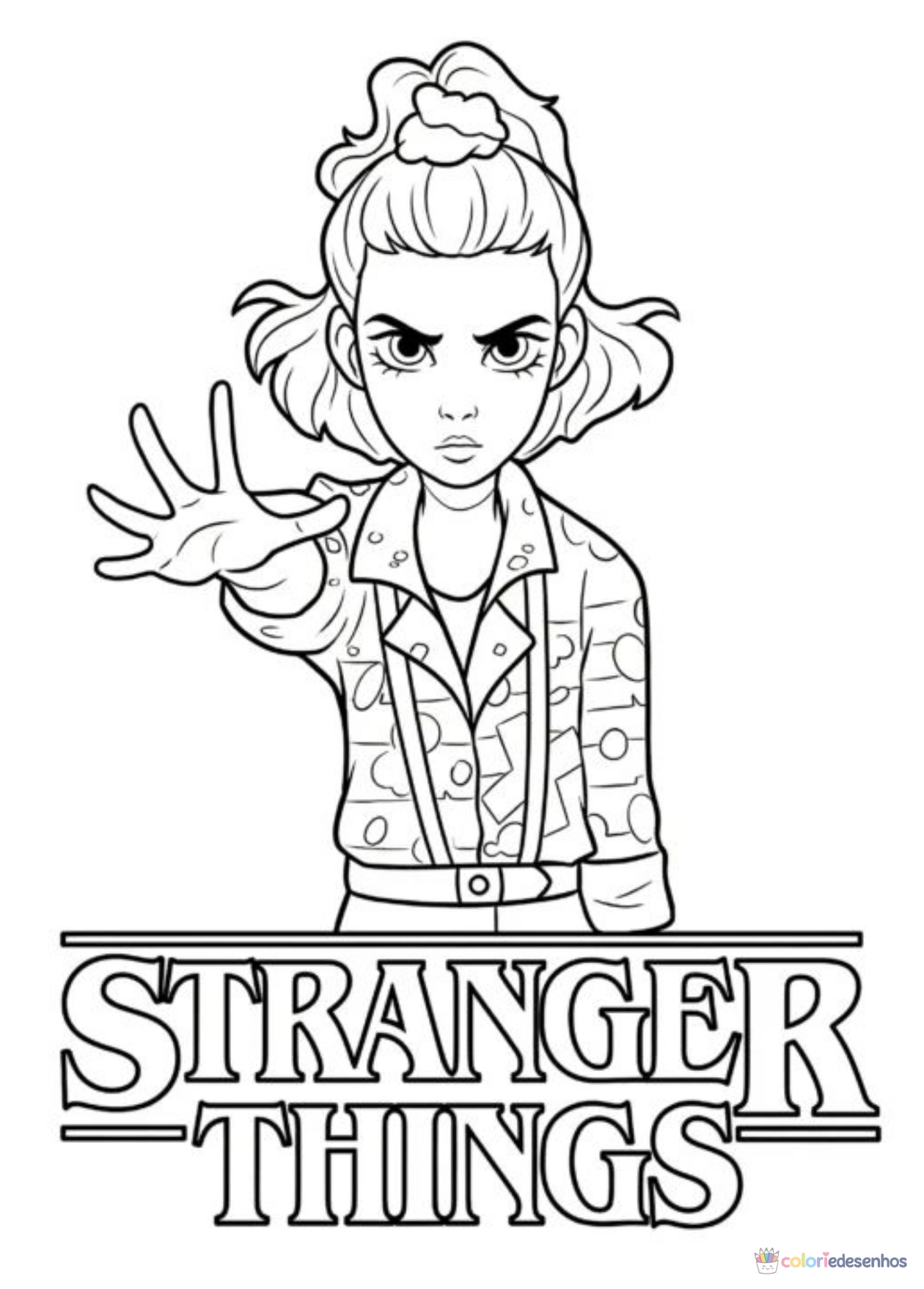 Stranger Things para imprimir e colorir para colorir