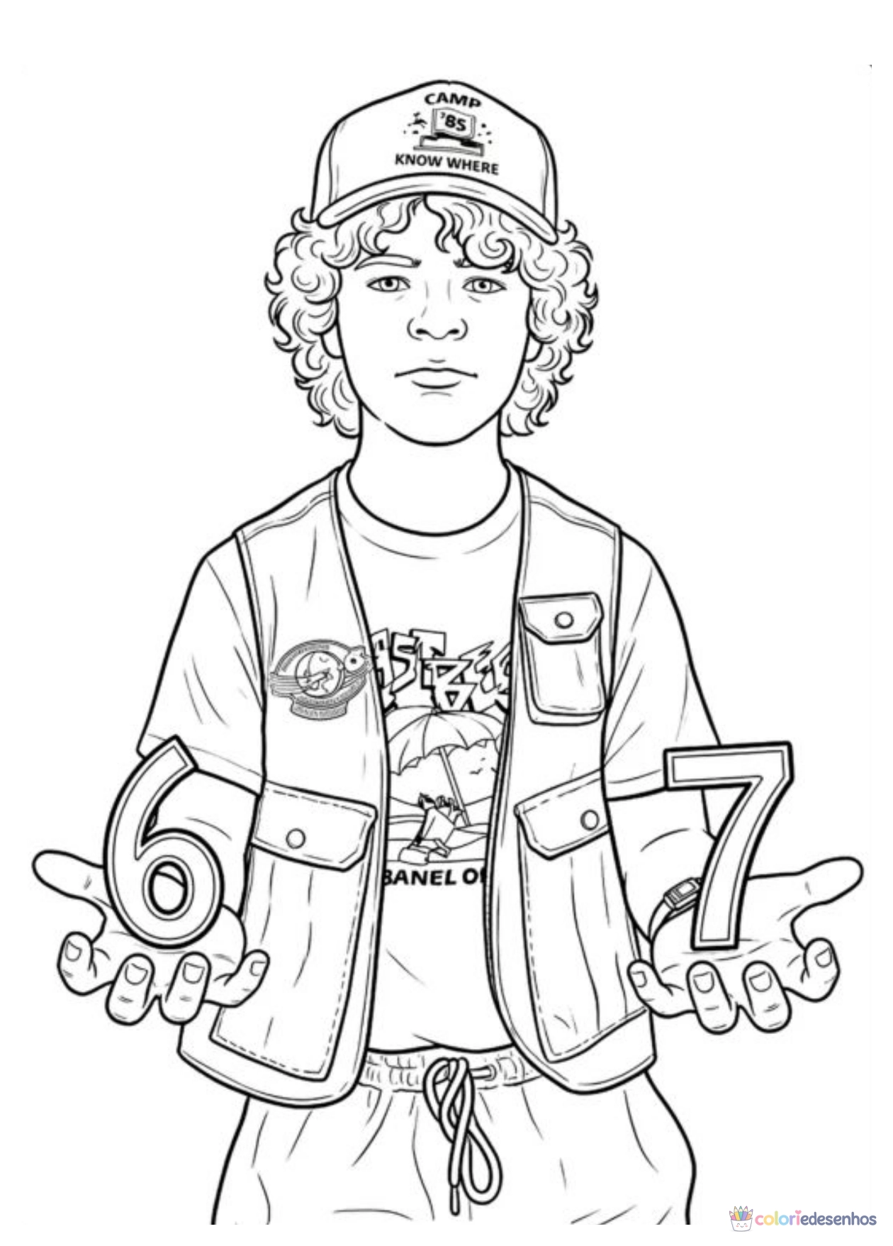 Stranger Things para imprimir e colorir para colorir