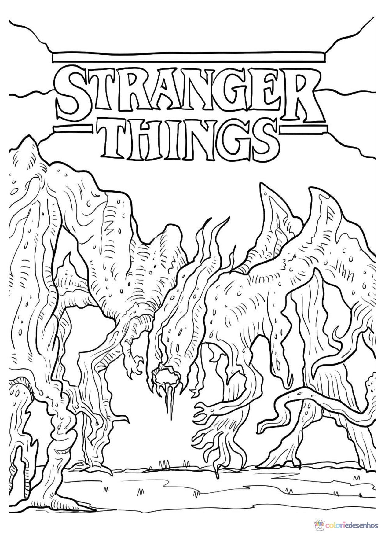 Stranger Things para imprimir e colorir para colorir