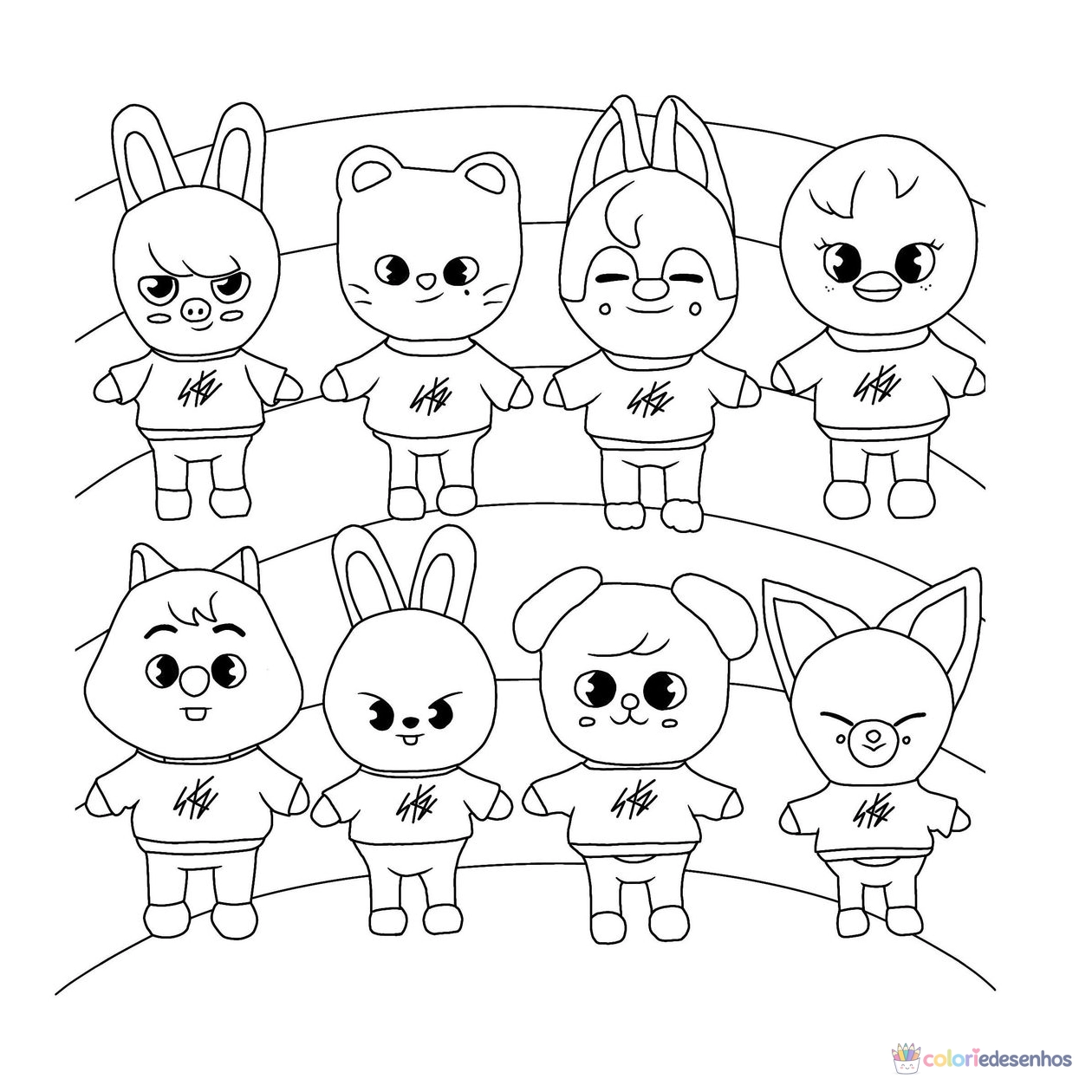 Desenhos de Stray Kids para colorir