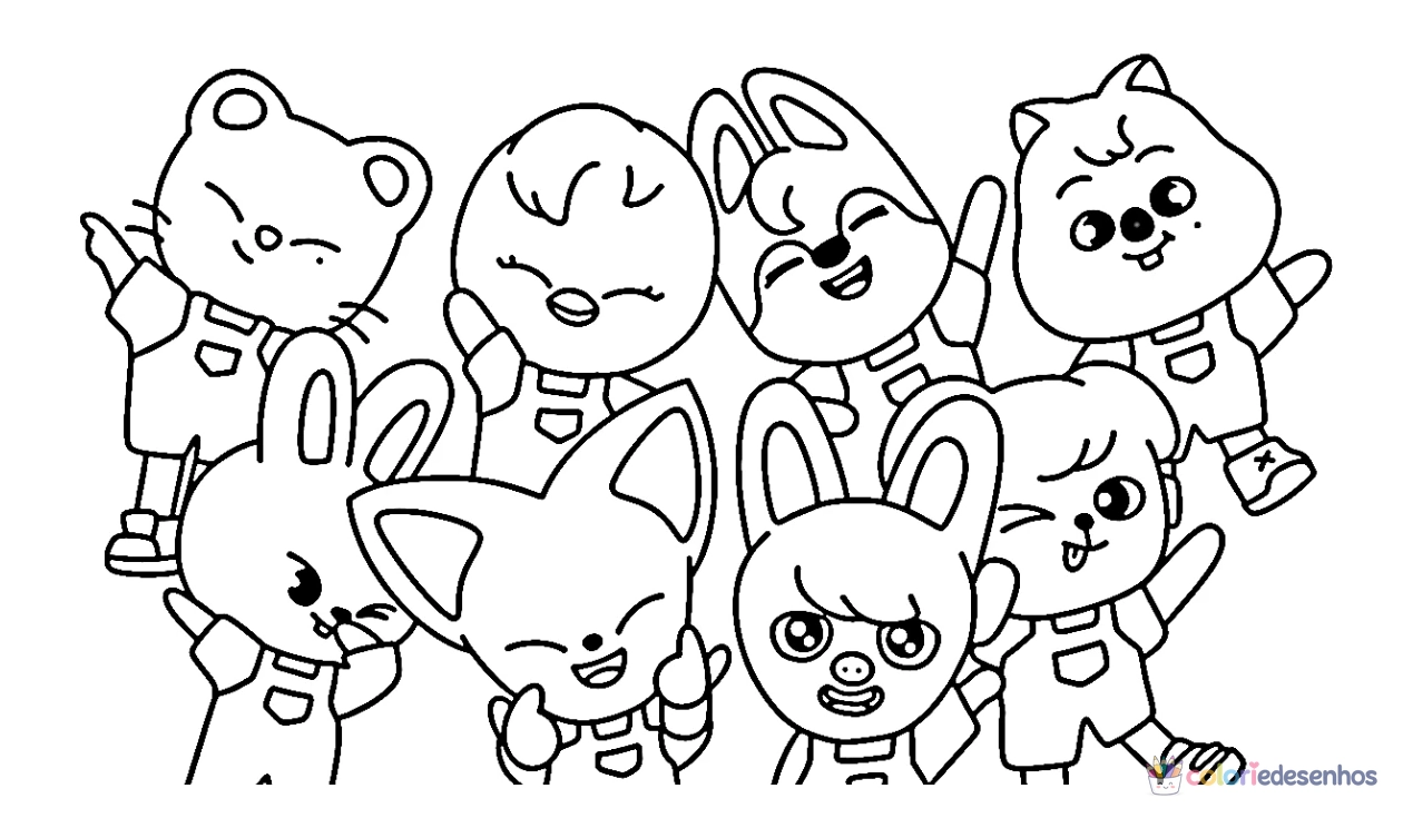 Stray Kids para colorir