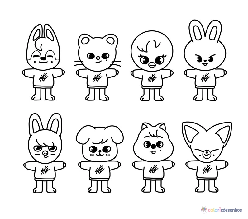 Stray Kids para colorir