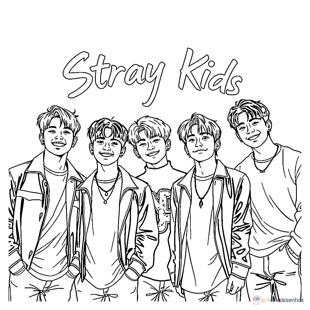 Stray Kids para colorir