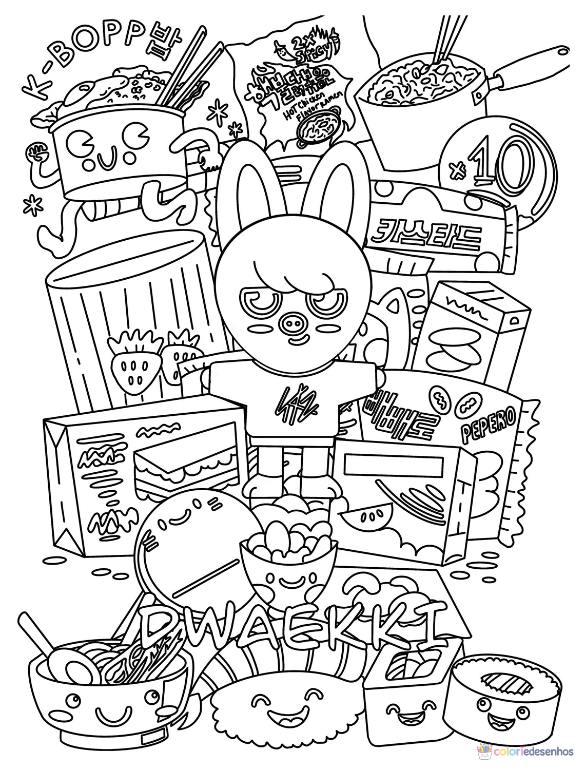 Stray Kids para colorir