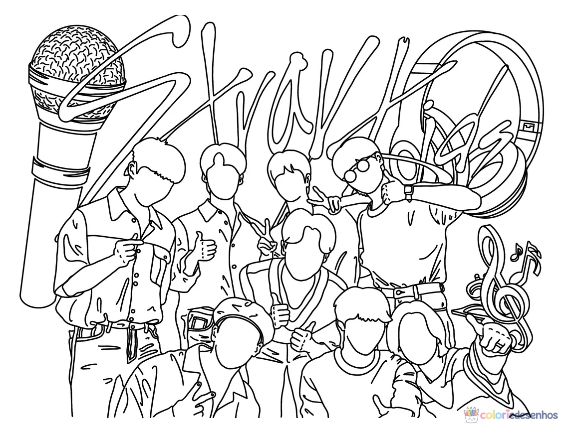 Stray Kids para colorir