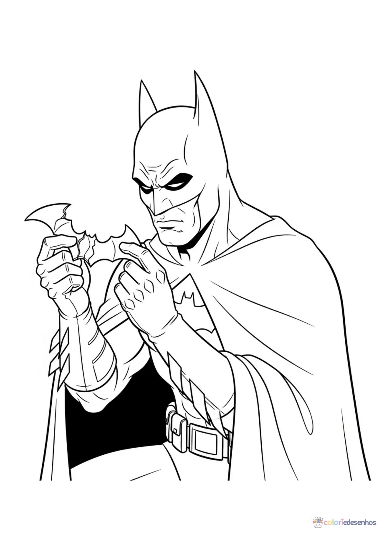 Batman para imprimir e colorir para colorir
