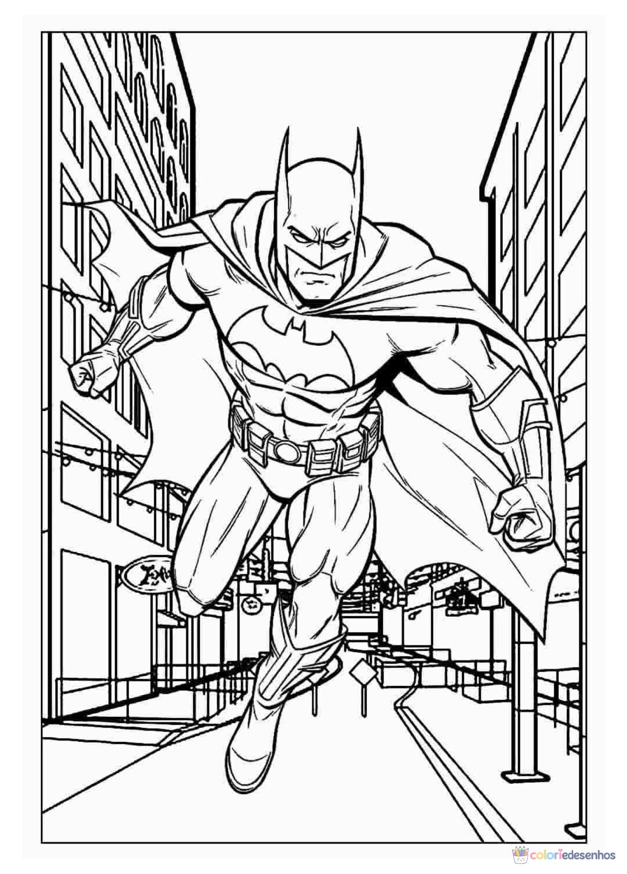 Batman para imprimir e colorir para colorir