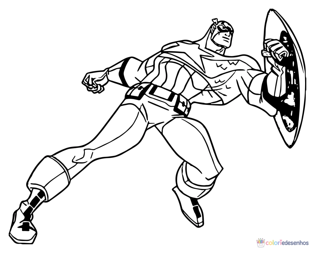 Capitão América para imprimir e colorir para colorir