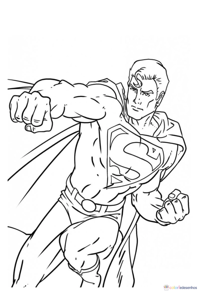 Desenhos de Superman para colorir