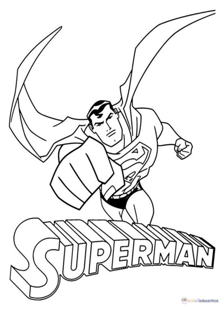 Superman (Super-homem) para colorir